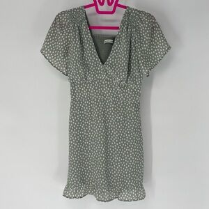 Abercrombie & Fitch Polka Dot Chiffon Ruffle Sleeve Dress